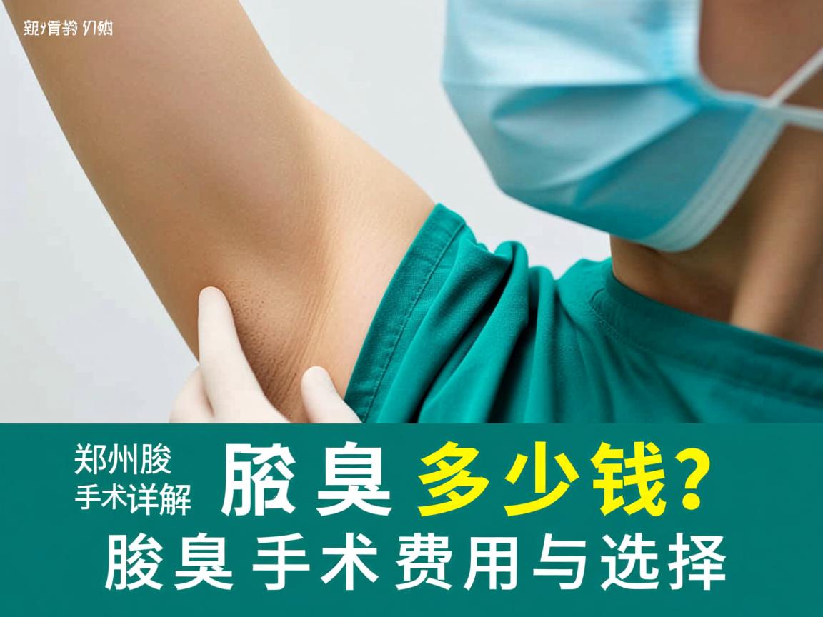 郑州腋臭手术多少钱？详解郑州腋臭手术费用与选择