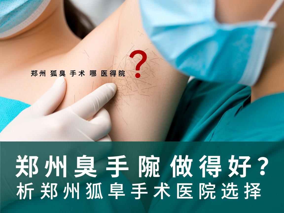 郑州狐臭手术哪医院做得好？专业解析郑州狐臭手术医院选择