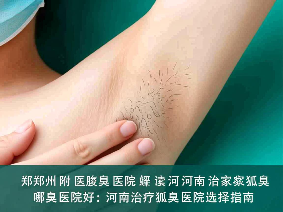 郑州附医腋臭医院解读，河南治疗狐臭哪家医院好，河南治疗狐臭医院选择指南