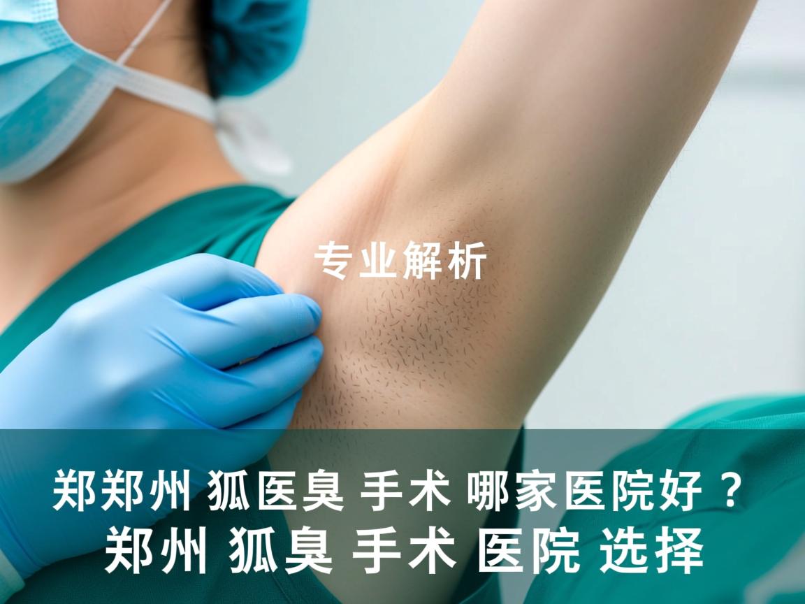 郑州狐臭手术哪家医院好？专业解析郑州狐臭手术医院选择