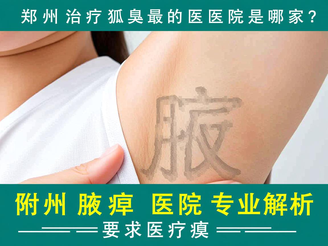 郑州治疗狐臭最好的医院是哪家？郑州附医腋臭医院专业解析