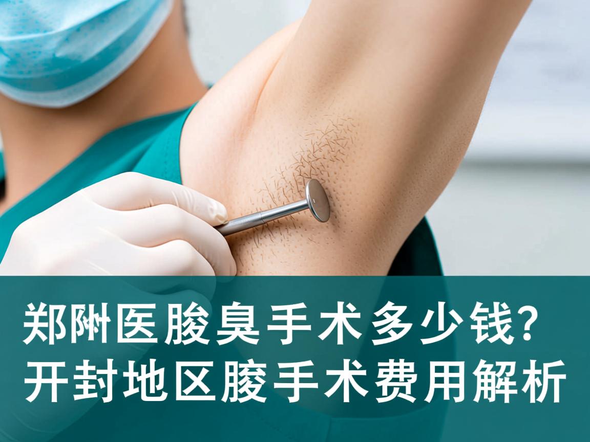 郑州附医腋臭手术多少钱？开封地区腋臭手术费用解析
