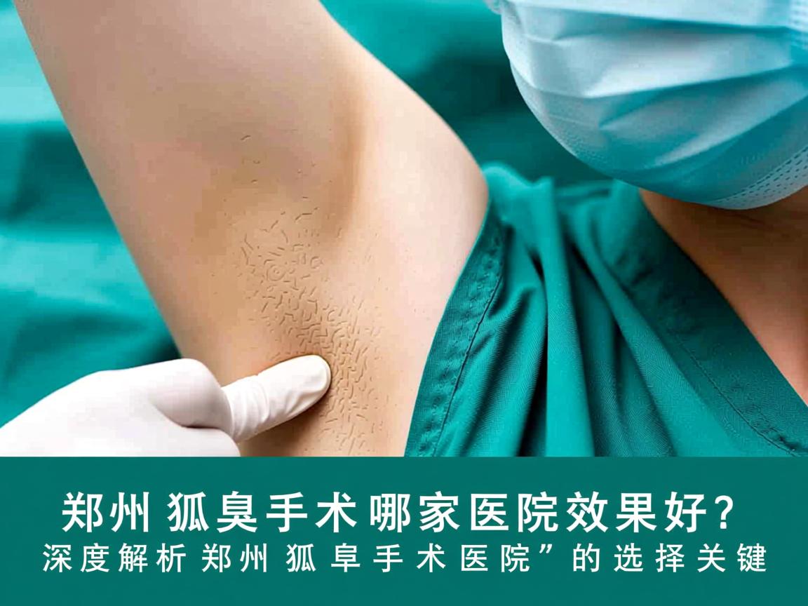 郑州狐臭手术哪家医院效果好？深度解析郑州狐臭手术医院的选择关键