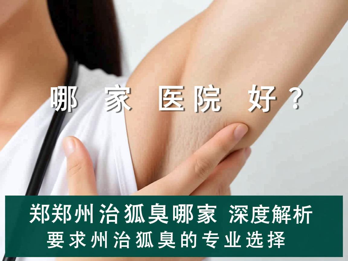 郑州治狐臭哪家医院好？深度解析郑州治狐臭的专业选择