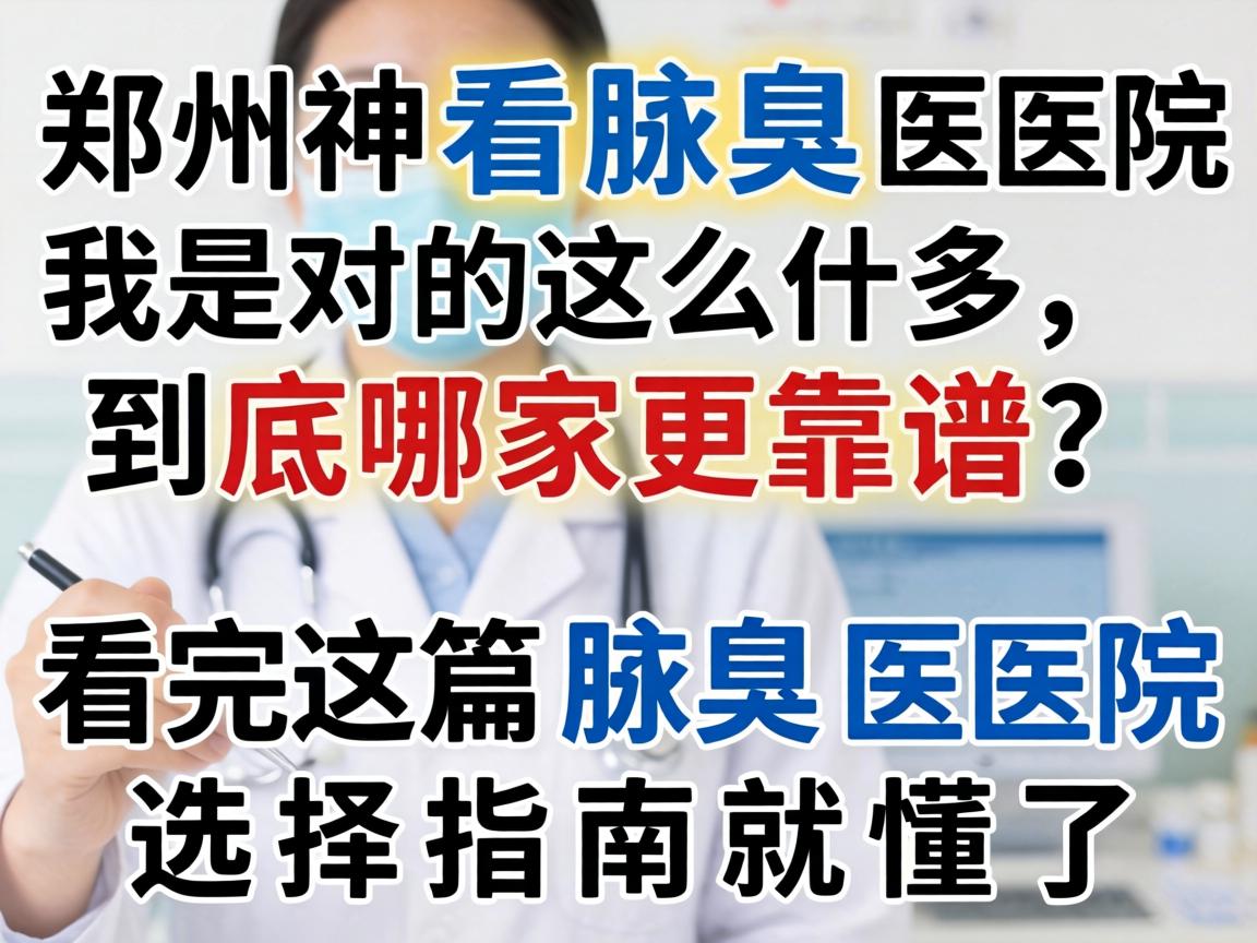 郑州看腋臭医院这么多，到底哪家更靠谱？看完这篇腋臭医院选择指南就懂了