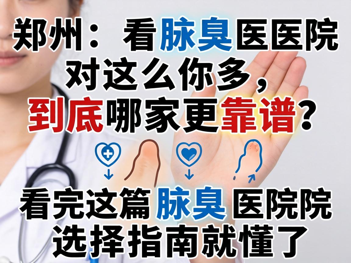 郑州看腋臭医院这么多，到底哪家更靠谱？看完这篇腋臭医院选择指南就懂了