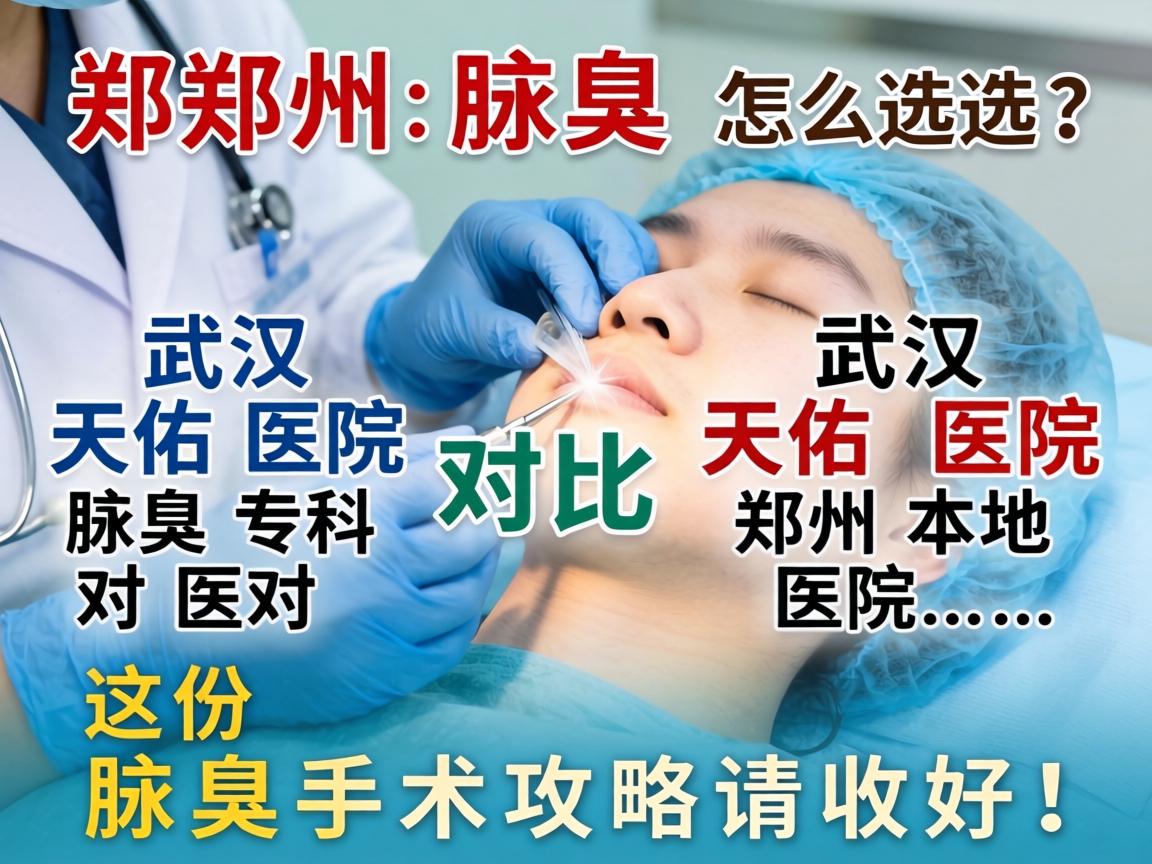 郑州腋臭手术医院怎么选？武汉天佑医院腋臭专科对比郑州本地医院，这份腋臭手术攻略请收好！