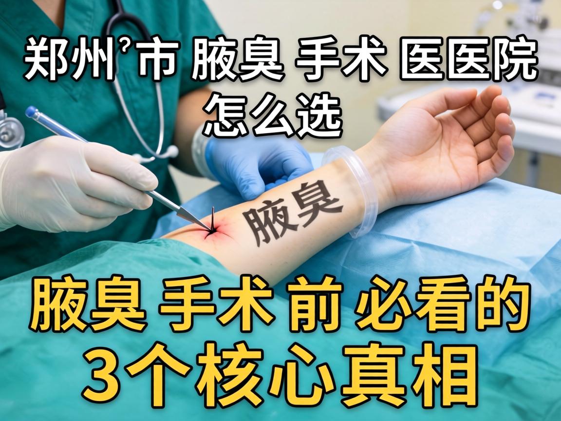 郑州市腋臭手术医院怎么选？腋臭手术前必看的3个核心真相