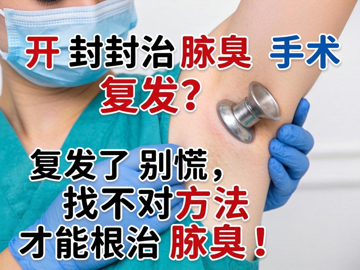 开封治腋臭手术复发？复发了别慌，找对方法才能根治腋臭！