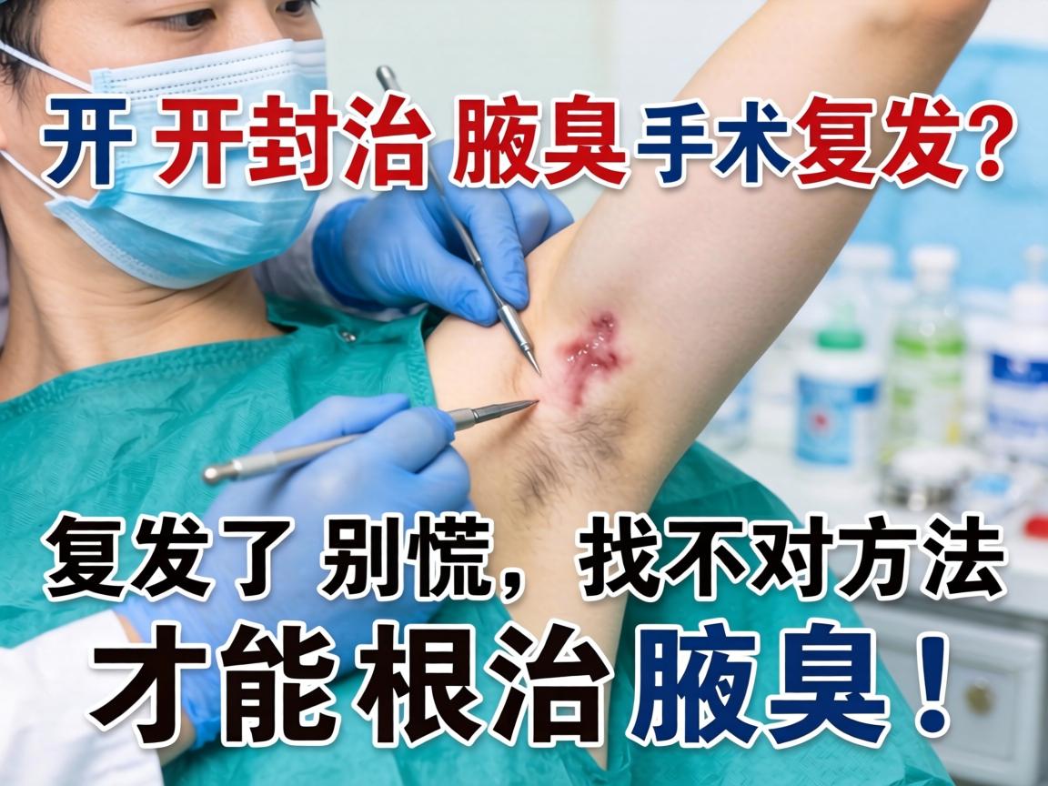 开封治腋臭手术复发？复发了别慌，找对方法才能根治腋臭！