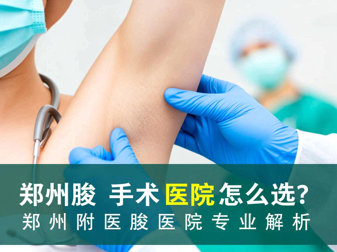 郑州腋臭手术医院怎么选？郑州附医腋臭医院专业解析