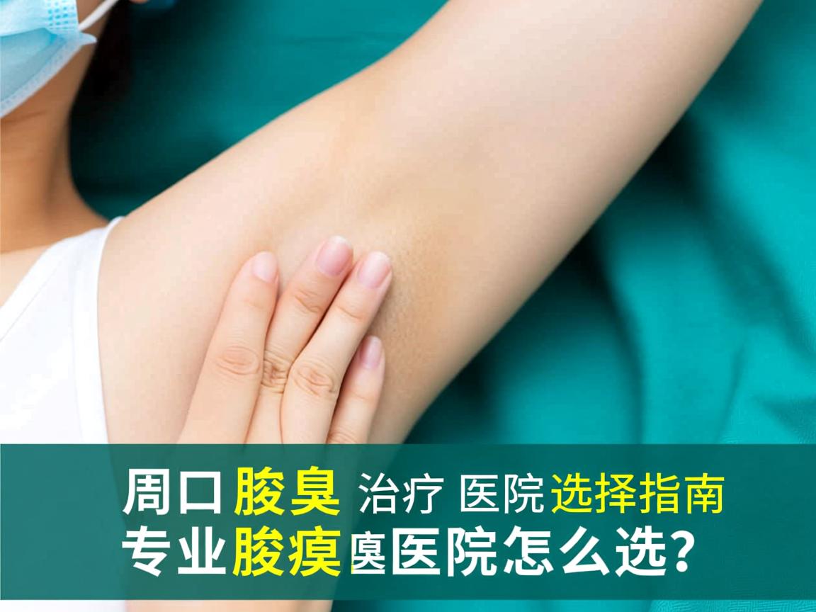 周口腋臭治疗医院选择指南，专业腋臭医院怎么选？