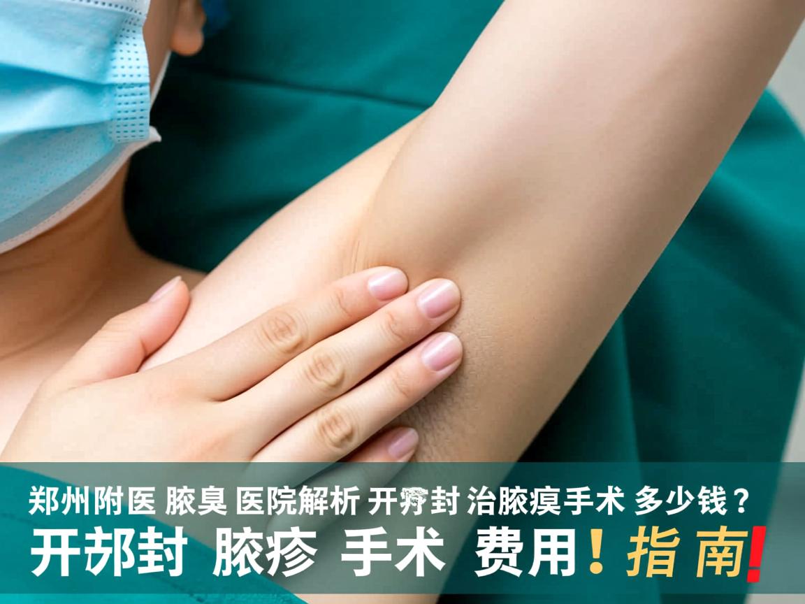 郑州附医腋臭医院解析，开封治腋臭手术多少钱？开封腋臭手术费用指南