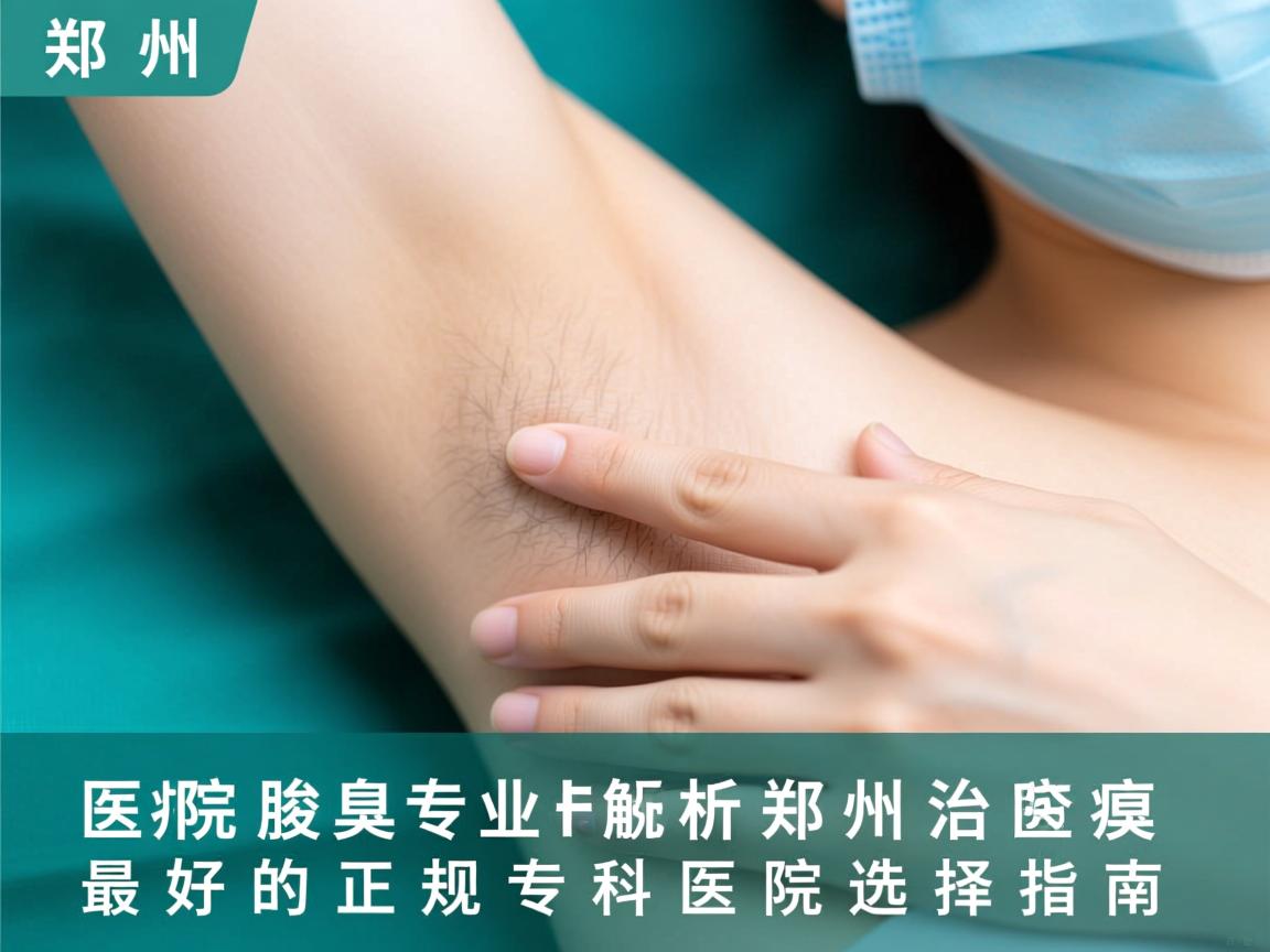 郑州腋臭医院专业解析，郑州治疗腋臭最好的正规专科医院选择指南