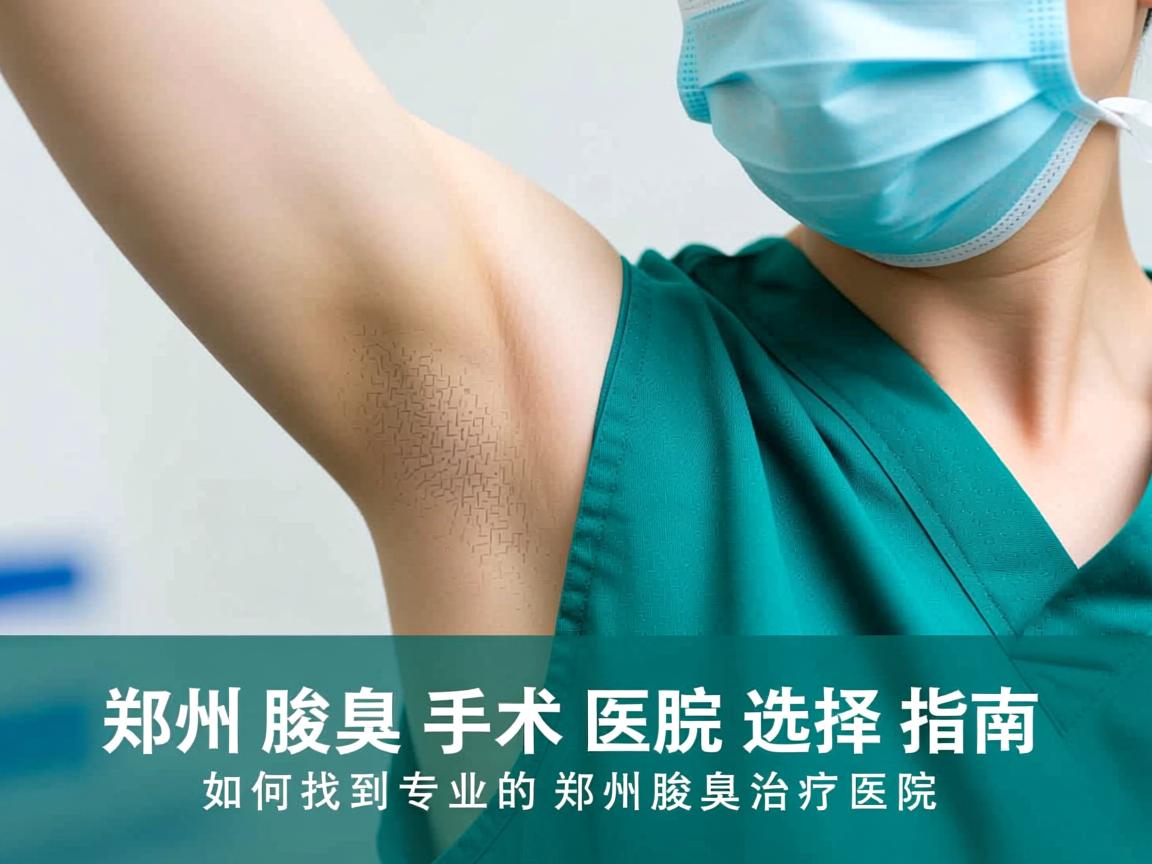 郑州腋臭手术医院选择指南，如何找到专业的郑州腋臭治疗医院