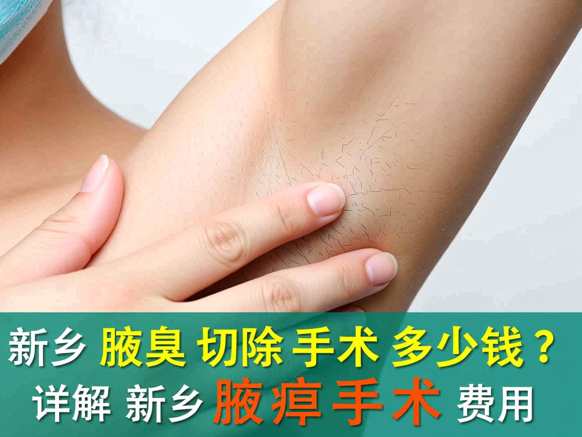 新乡腋臭切除手术多少钱？详解新乡腋臭手术费用