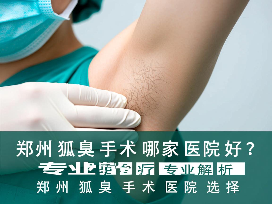 郑州狐臭手术哪家医院好？专业解析郑州狐臭手术医院选择