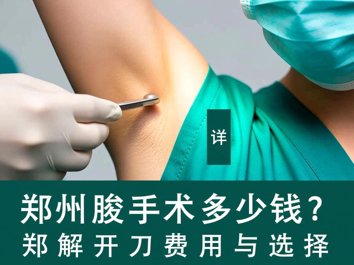 郑州腋臭手术多少钱？详解郑州腋臭开刀费用与选择