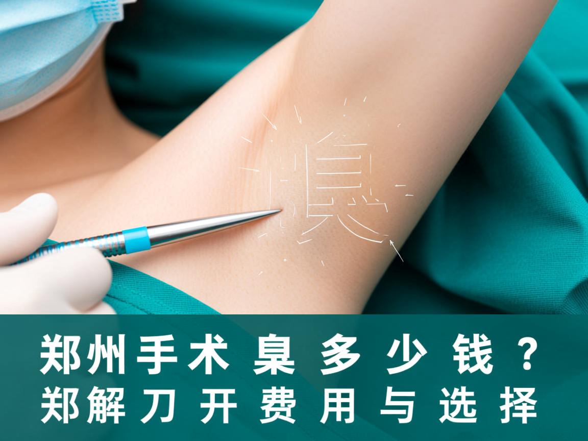 郑州腋臭手术多少钱？详解郑州腋臭开刀费用与选择