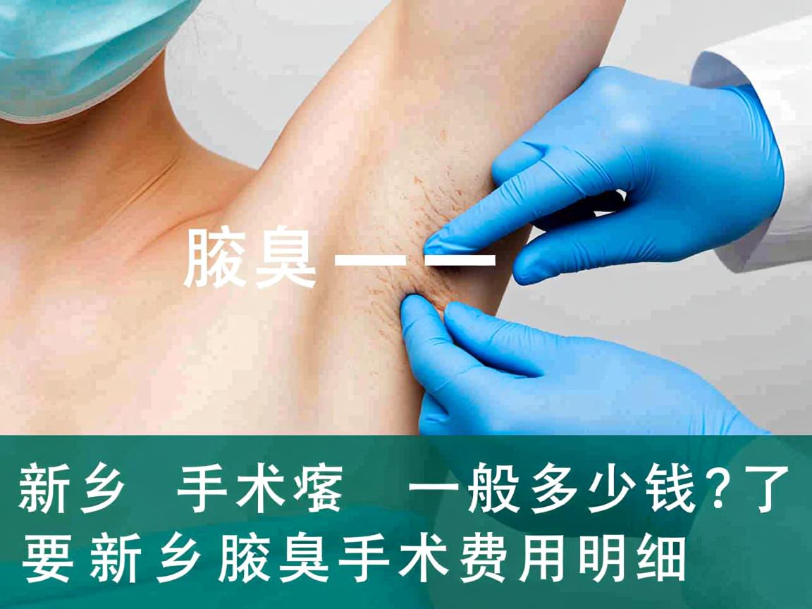 新乡腋臭手术一般多少钱？了解新乡腋臭手术费用明细