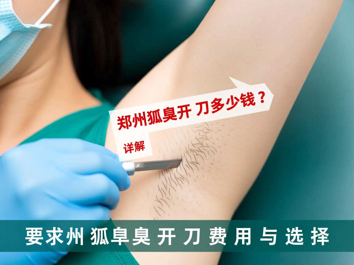 郑州狐臭开刀多少钱？详解郑州狐臭开刀费用与选择