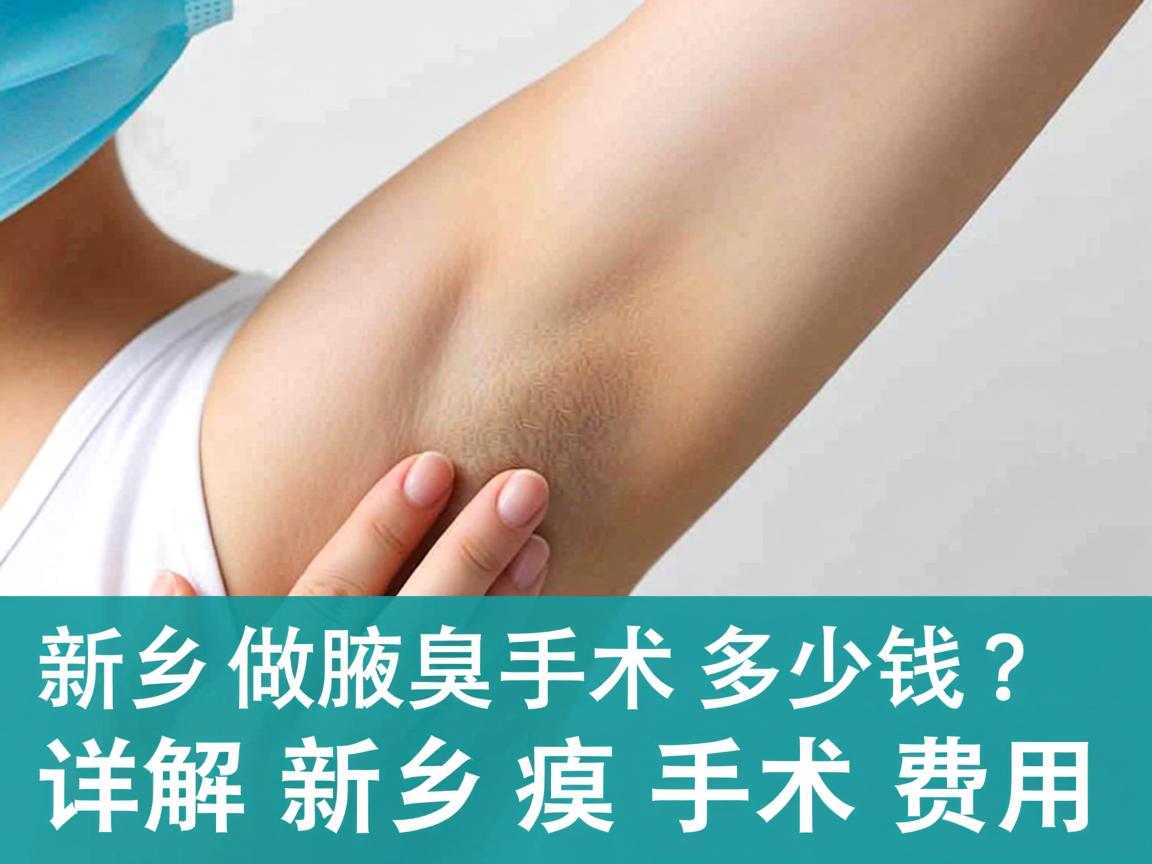 在新乡做腋臭手术多少钱？详解新乡腋臭手术费用