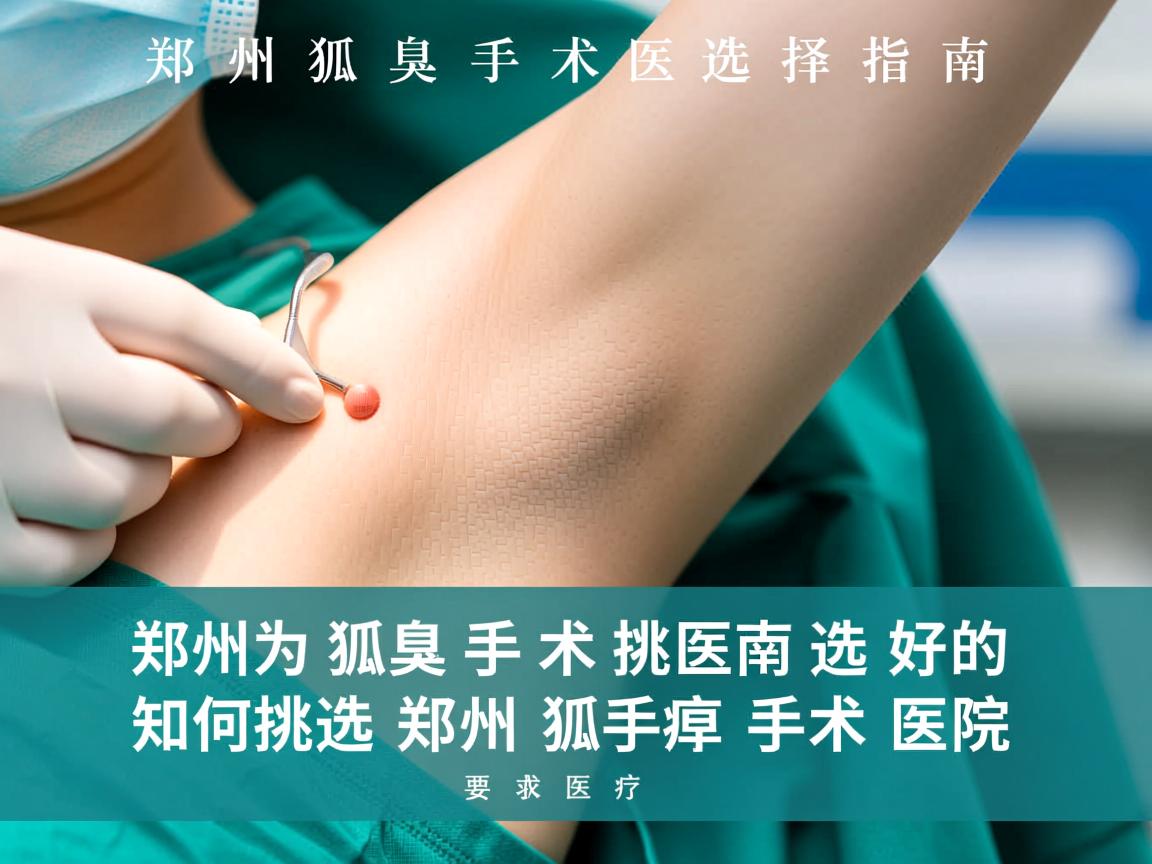 郑州狐臭手术医院选择指南，如何挑选好的郑州狐臭手术医院
