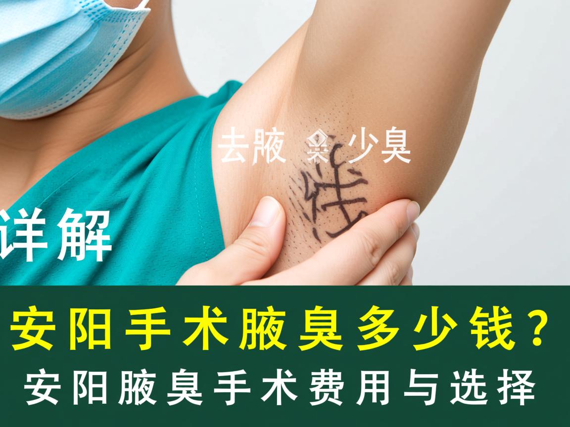 安阳手术去腋臭多少钱？详解安阳腋臭手术费用与选择