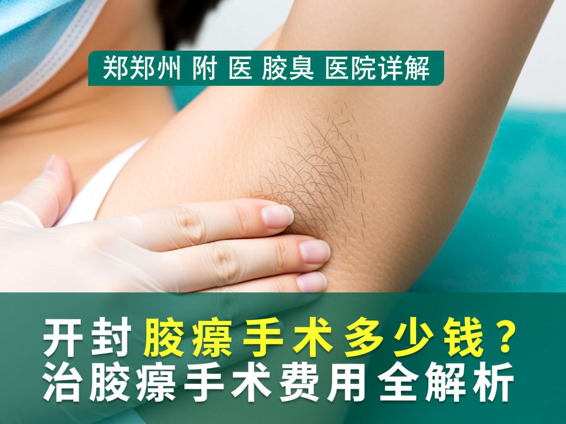 郑州附医腋臭医院详解，开封治腋臭手术多少钱？治腋臭手术费用全解析