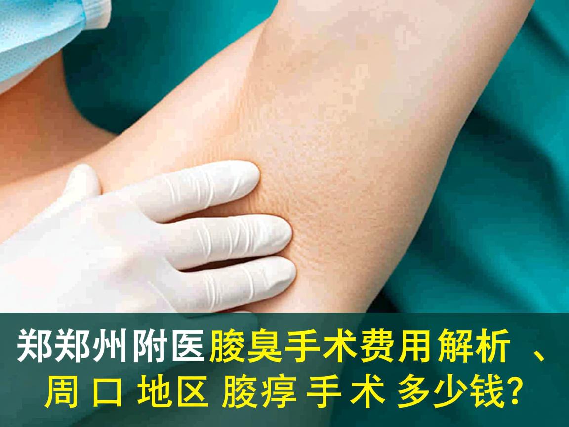 郑州附医腋臭手术费用解析，周口地区腋臭手术多少钱？