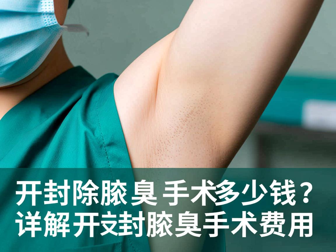 开封除腋臭手术多少钱？详解开封腋臭手术费用