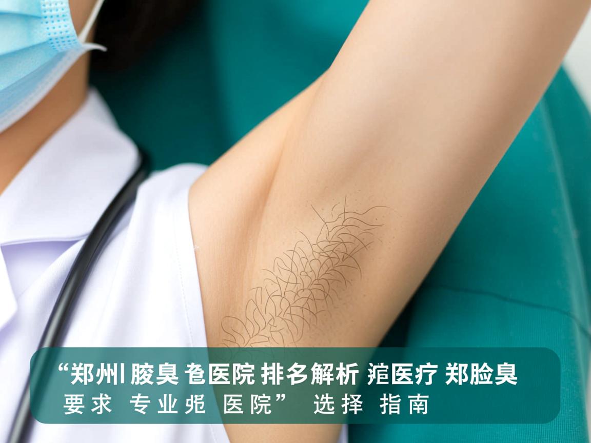 郑州腋臭医院排名解析，郑州专业腋臭医院的选择指南