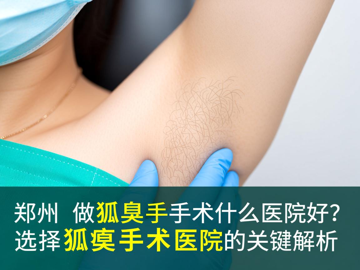 郑州做狐臭手术什么医院好？选择狐臭手术医院的关键解析