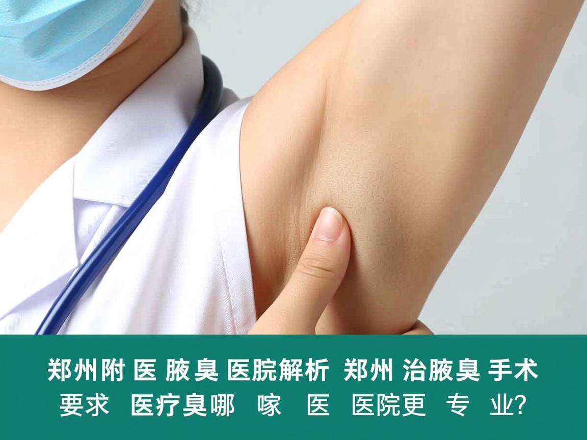 郑州附医腋臭医院解析，郑州治腋臭手术哪家医院更专业？