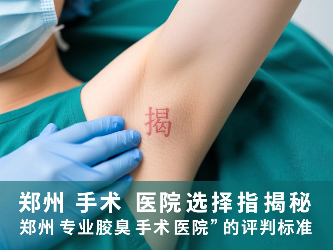 郑州腋臭手术医院选择指南，揭秘郑州专业腋臭手术医院的评判标准