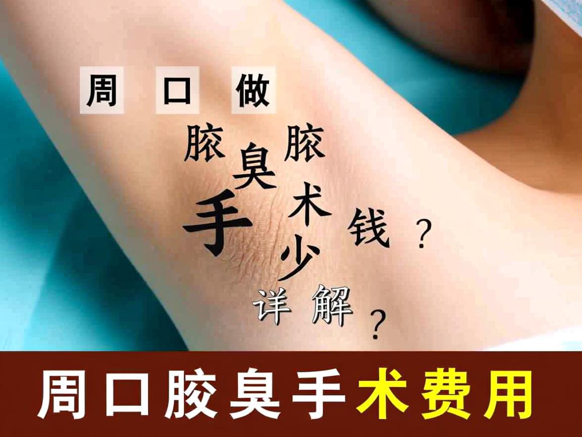 在周口做腋臭手术多少钱？详解周口腋臭手术费用