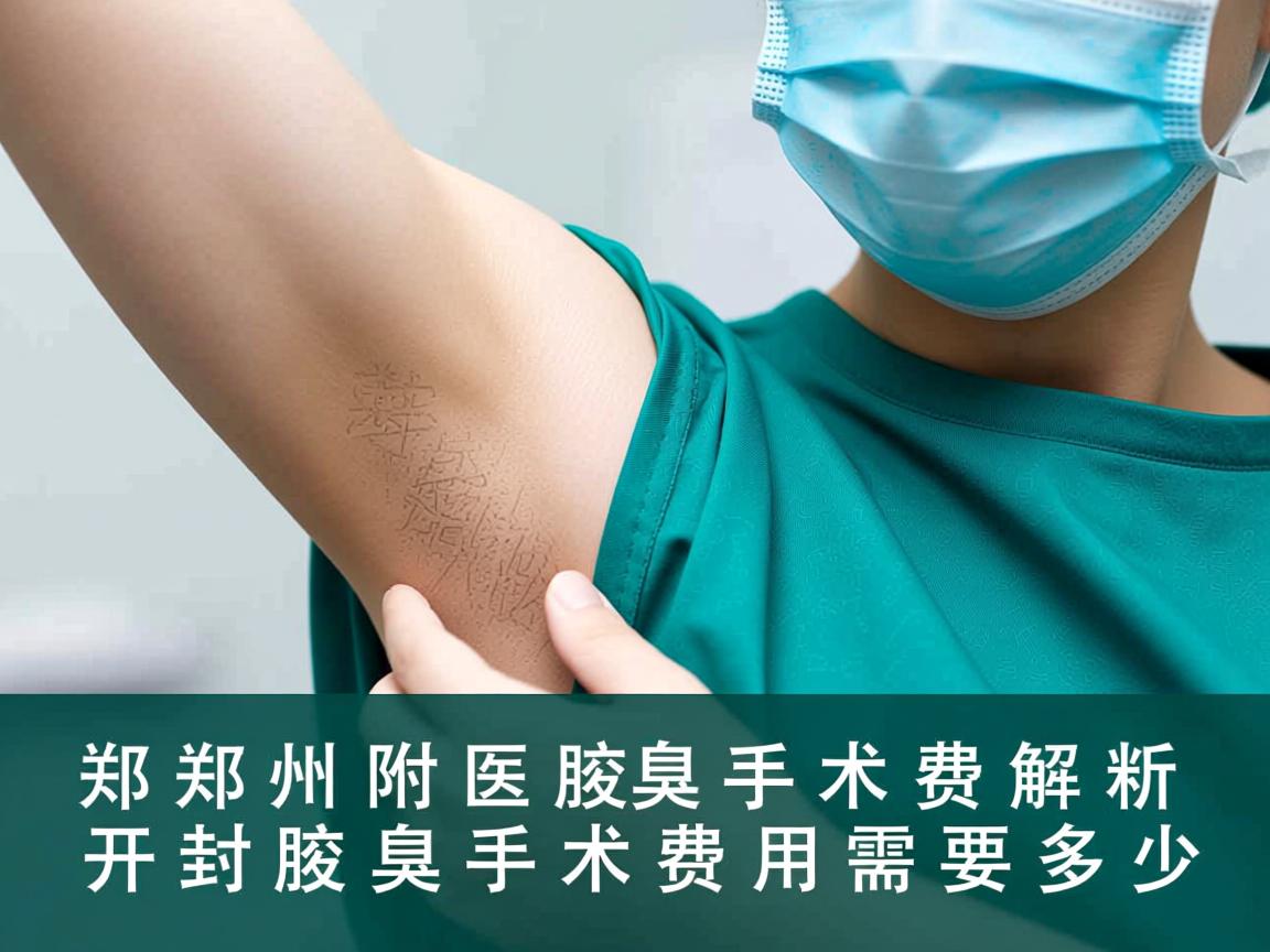 郑州附医腋臭手术费解析，开封腋臭手术费用需要多少