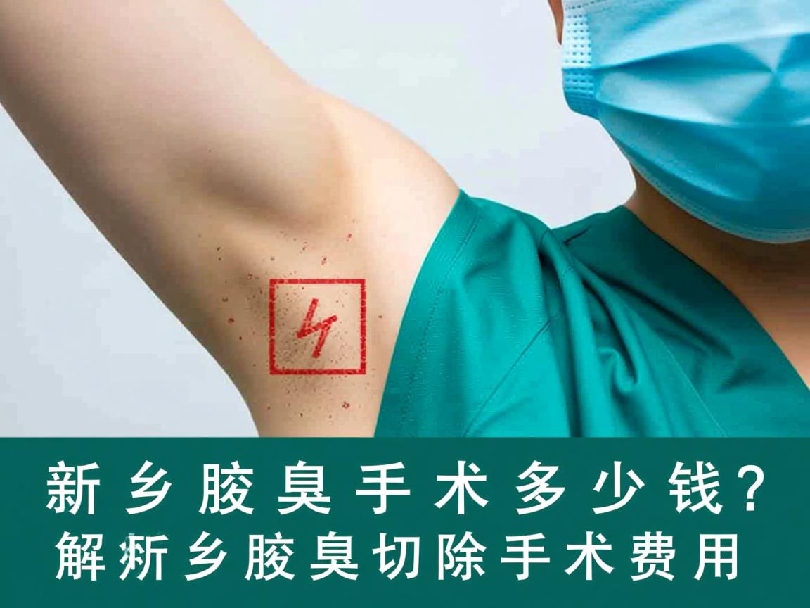 新乡腋臭手术多少钱？解析新乡腋臭切除手术费用