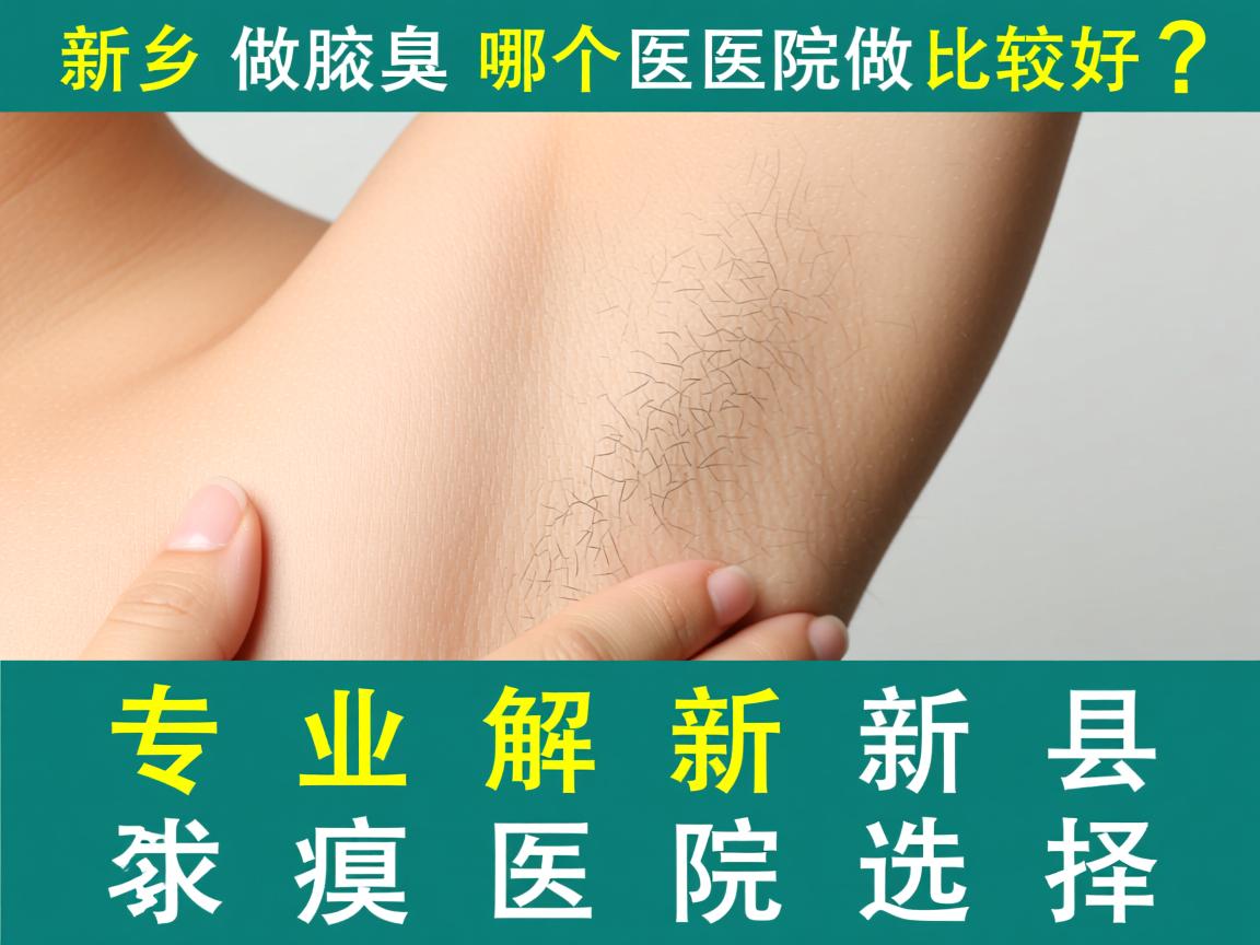 新乡做腋臭哪个医院做比较好？专业解析新乡腋臭医院选择