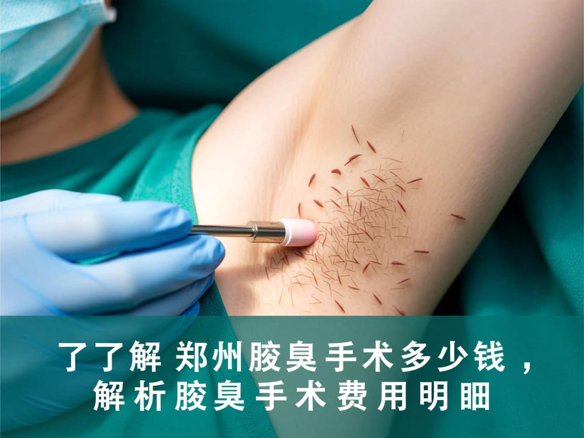 了解郑州腋臭手术多少钱，解析腋臭手术费用明细