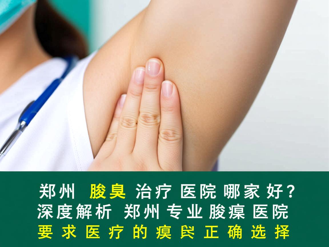 郑州腋臭治疗医院哪家好？深度解析郑州专业腋臭医院的正确选择