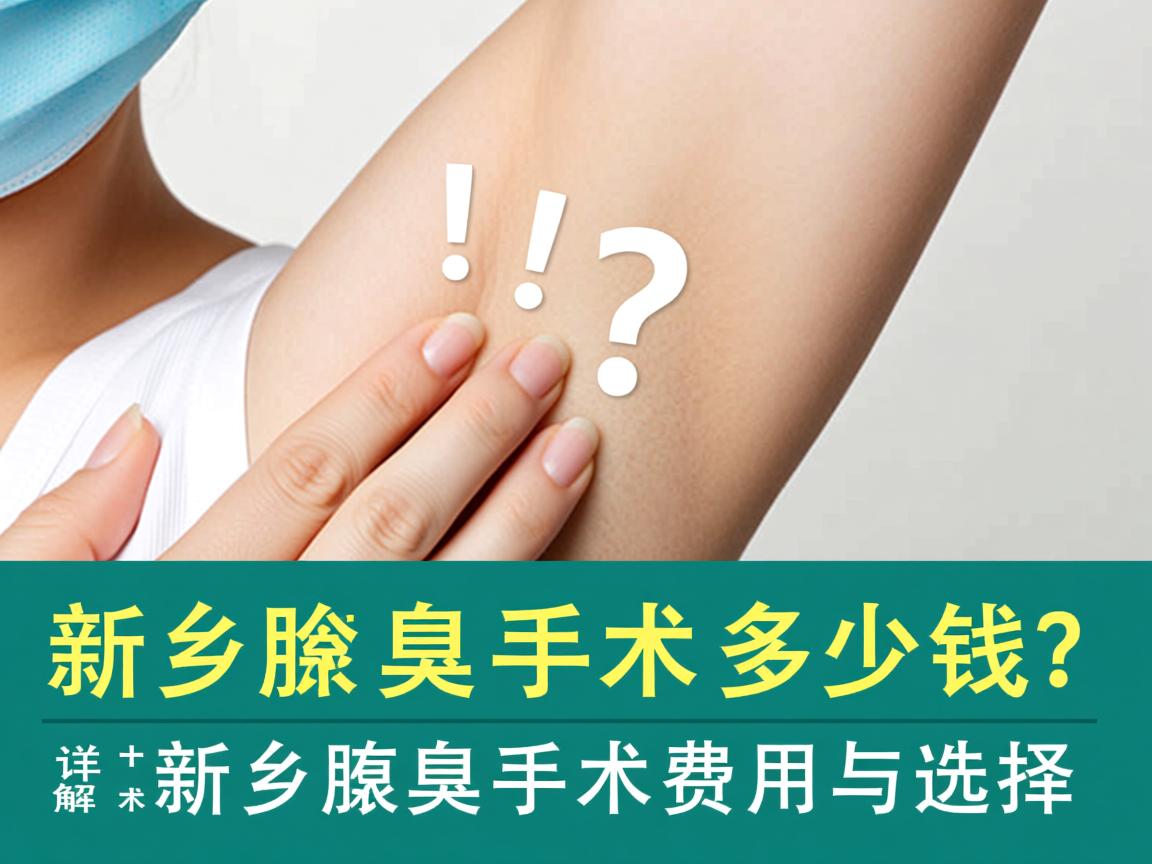 新乡除腋臭手术多少钱？详解新乡腋臭手术费用与选择