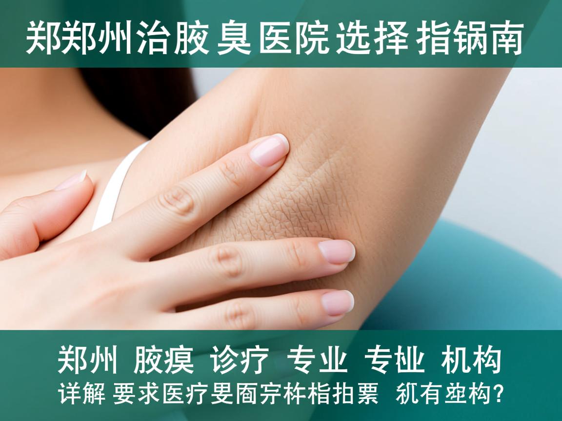 郑州治疗腋臭医院选择指南，详解郑州腋臭诊疗专业机构