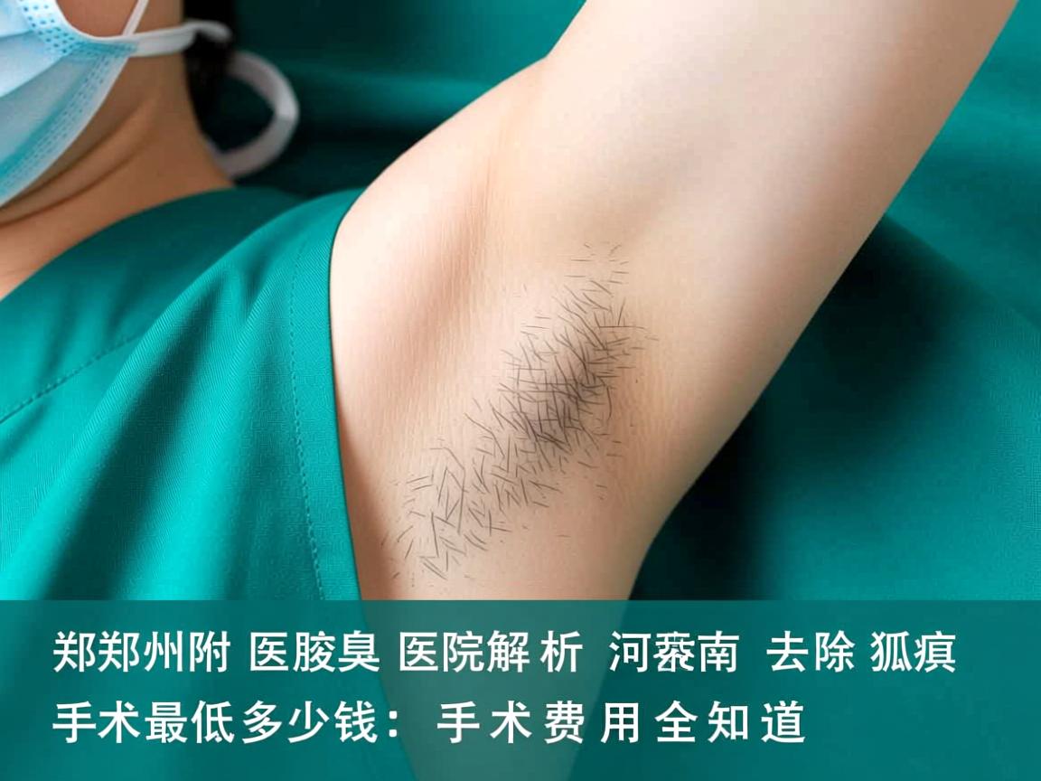 郑州附医腋臭医院解析，河南去除狐臭手术最低多少钱，手术费用全知道