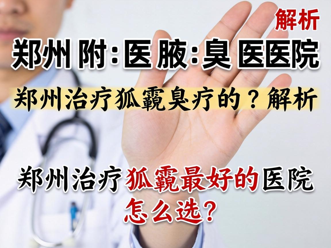 郑州附医腋臭医院解析，郑州治疗狐臭最好的医院怎么选？
