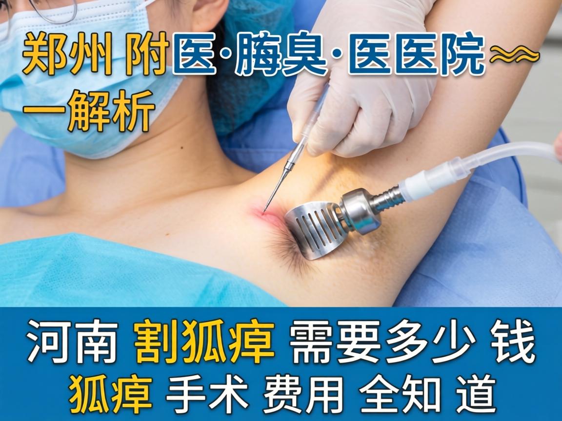 郑州附医腋臭医院解析，河南割狐臭需要多少钱，狐臭手术费用全知道