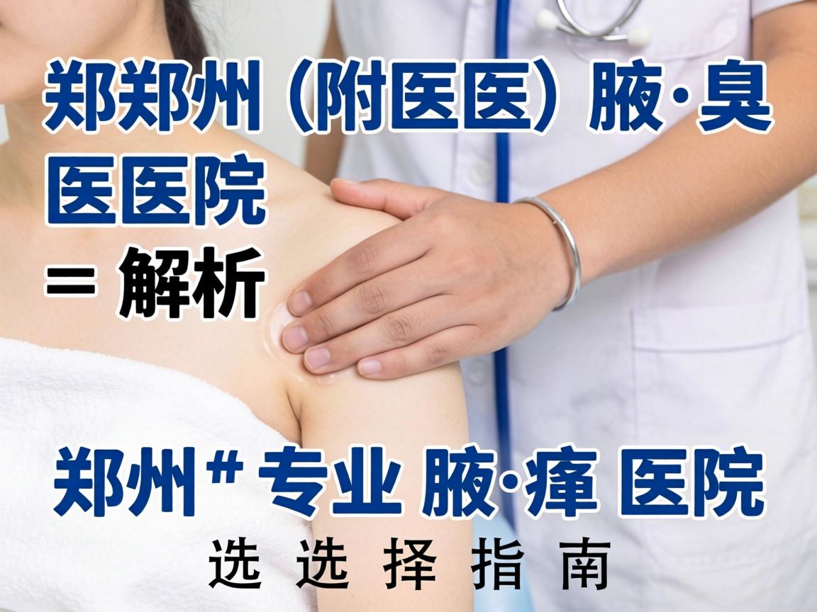 郑州附医腋臭医院解析，郑州专业腋臭医院选择指南