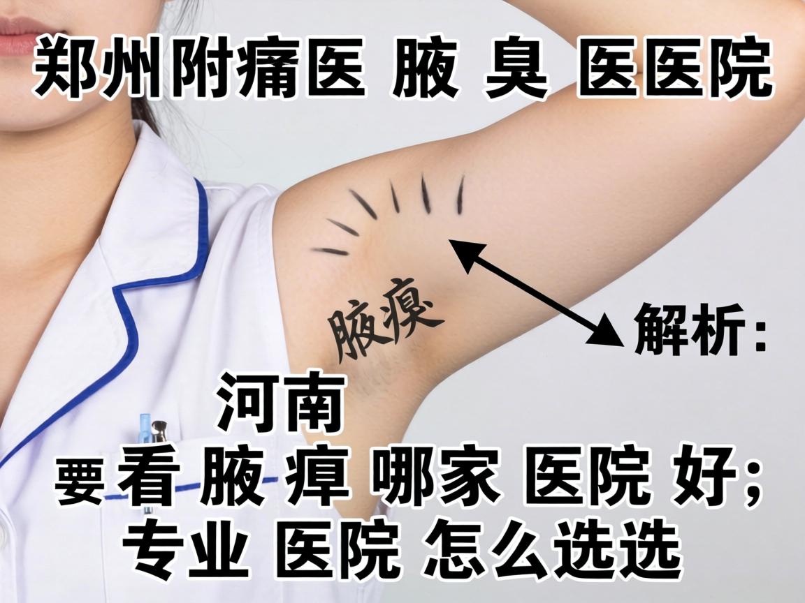 郑州附医腋臭医院解析，河南看腋臭哪家医院好，专业医院怎么选