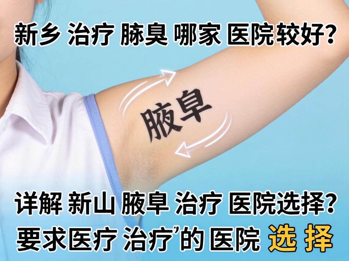 新乡治疗腋臭哪家医院较好？详解新乡腋臭治疗的医院选择