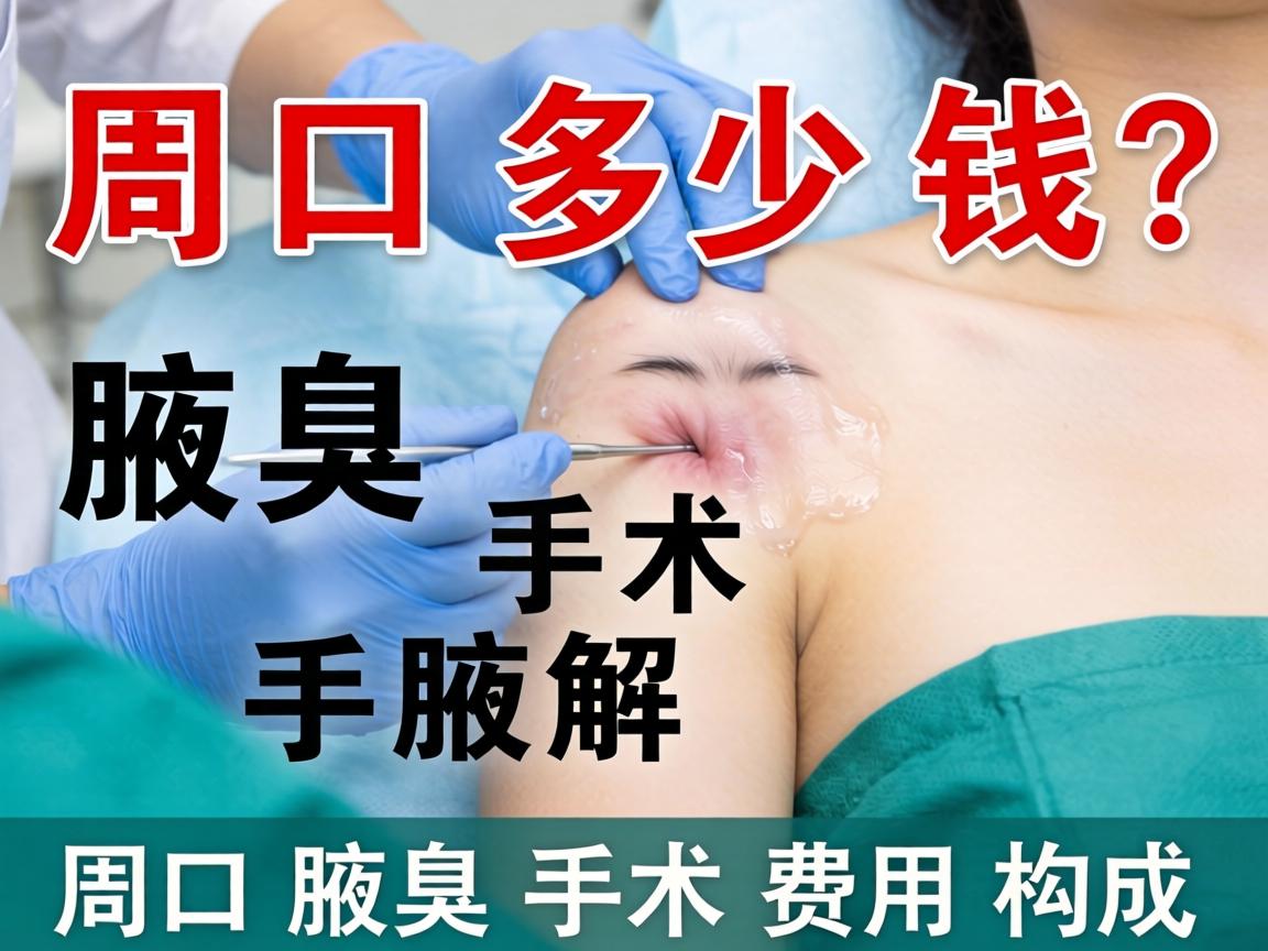 周口腋臭手术多少钱？详解周口腋臭手术费用构成